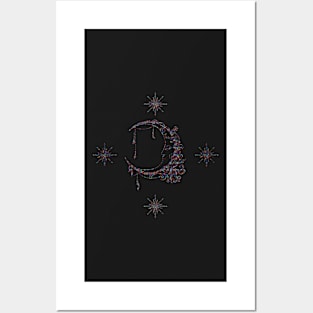 Moon and Stars design Posters and Art